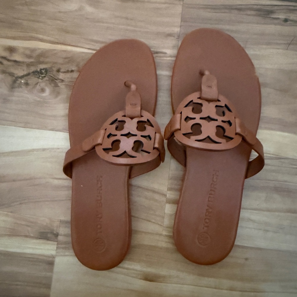 Tory Burch Miller Bourbon Leather Sandals